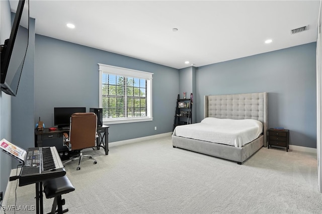 1474 Saint Clair Shores Rd, Naples, FL 34104 - carpeted bedroom featuring a desk and recessed lighting