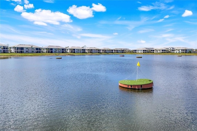 property view of water with a residential view