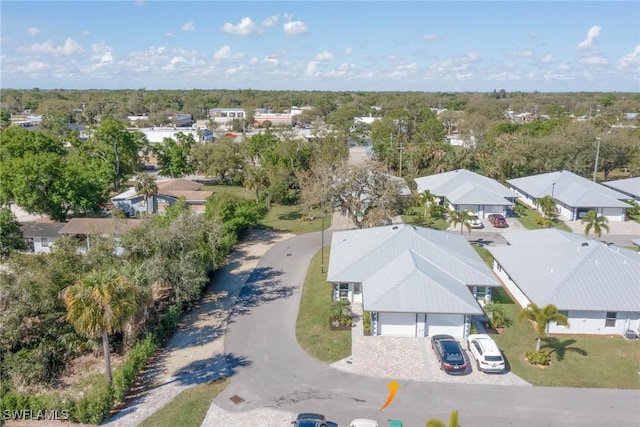 bird's eye view with a residential view