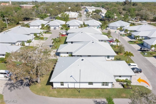 aerial view with a residential view