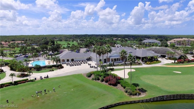 bird's eye view featuring golf course view