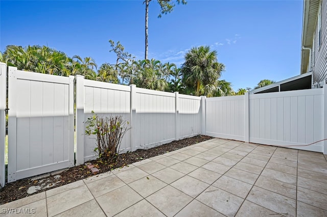 view of patio / terrace featuring a fenced backyard