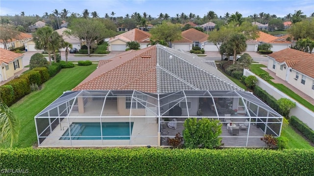 birds eye view of property featuring a residential view