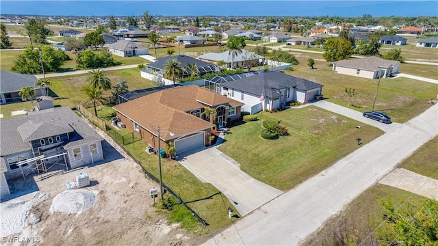 drone / aerial view with a residential view