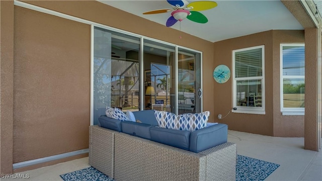 view of patio with outdoor lounge area