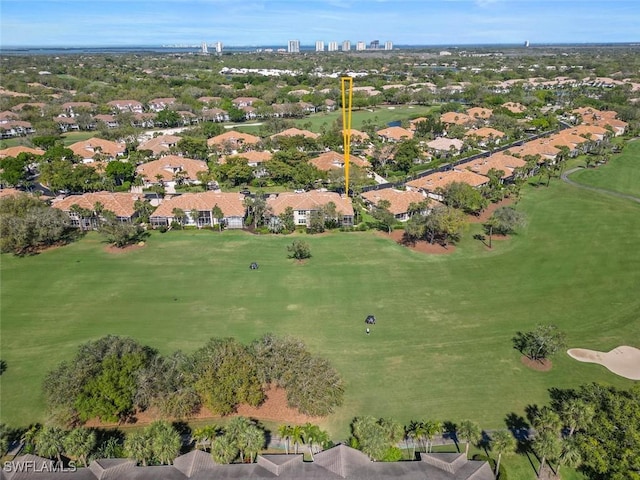 aerial view featuring a residential view