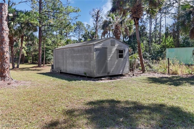 view of shed