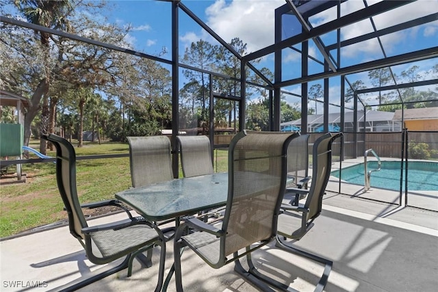 view of sunroom