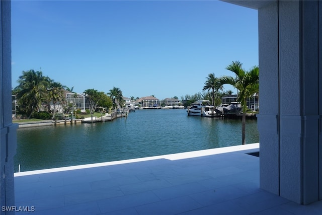 713 Nautilus Ct, Marco Island, FL 34145 - water view with a boat dock and nearby suburban area