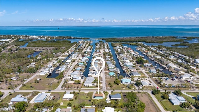 7431 Barrancas Ave, Bokeelia, FL 33922 - drone / aerial view featuring a water view