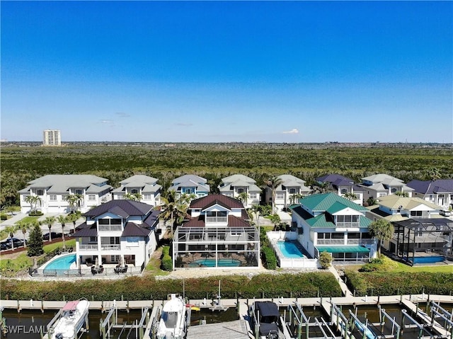 birds eye view of property featuring a residential view