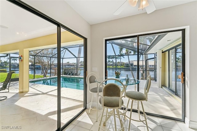 interior space with a wealth of natural light and a sunroom