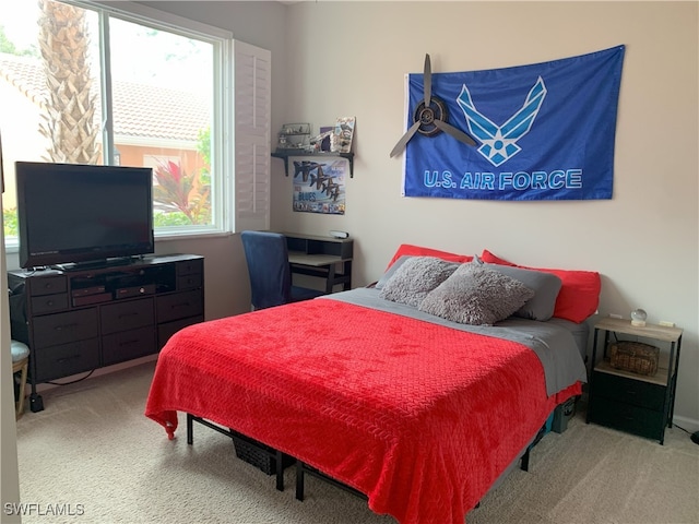 view of carpeted bedroom