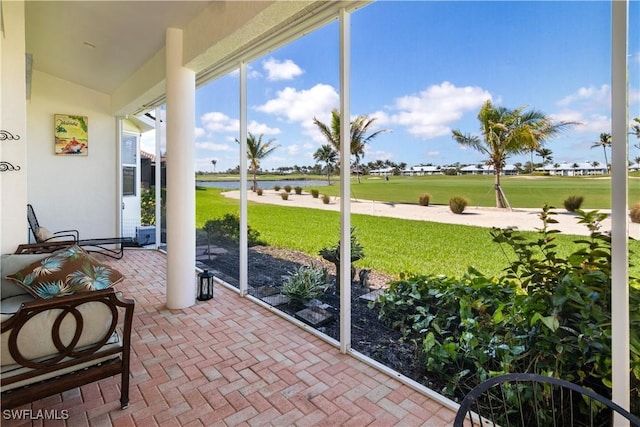 view of sunroom