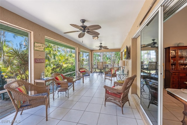 view of sunroom / solarium