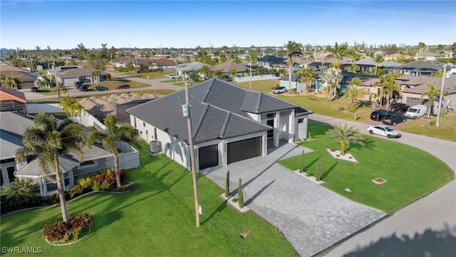 bird's eye view with a residential view