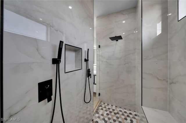 bathroom featuring a walk in shower