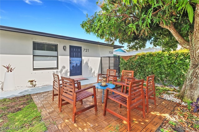 view of patio with fence