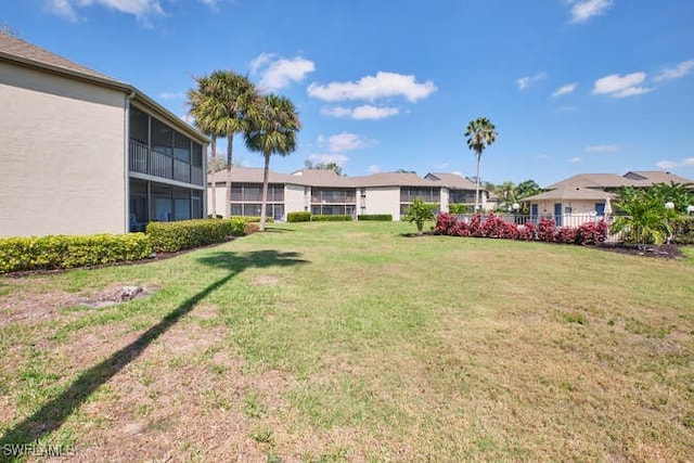 view of yard with a residential view