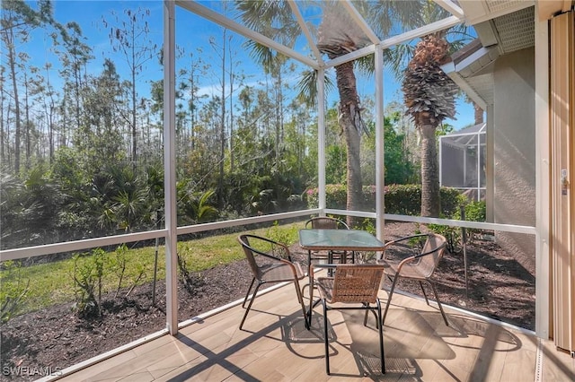 view of sunroom / solarium