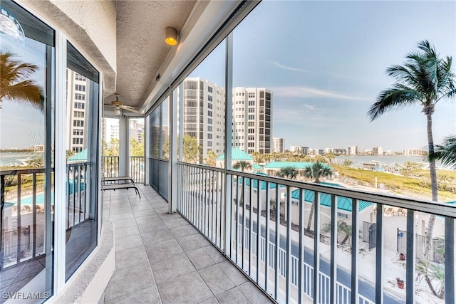 balcony featuring a view of city