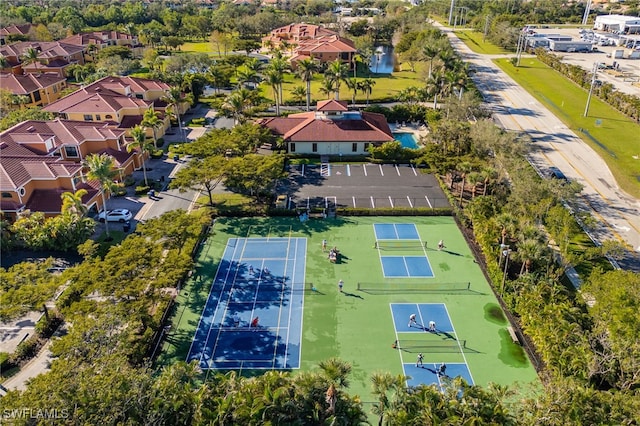 aerial view featuring a residential view