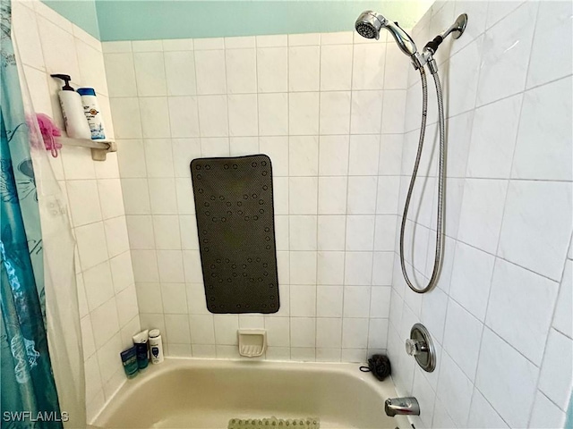 full bath featuring shower / bath combo