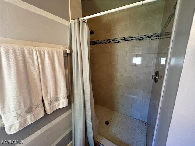 full bath featuring a shower stall