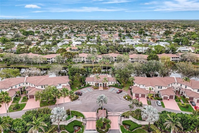 drone / aerial view with a residential view