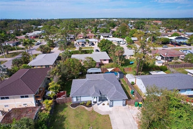 bird's eye view featuring a residential view