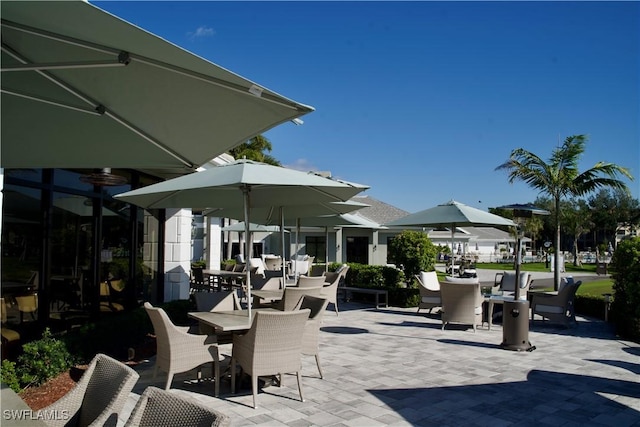 view of patio featuring outdoor dining space