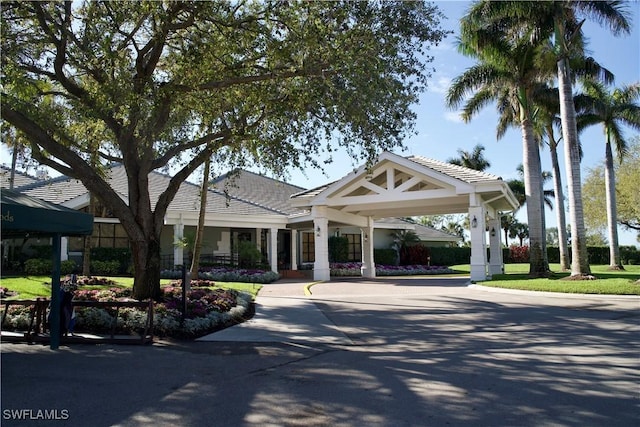 view of building exterior featuring driveway