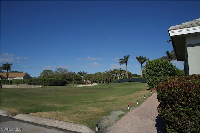 view of community featuring a yard