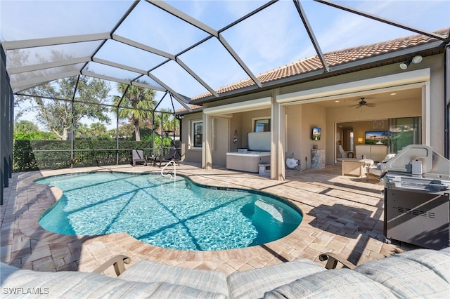 outdoor pool featuring a patio area