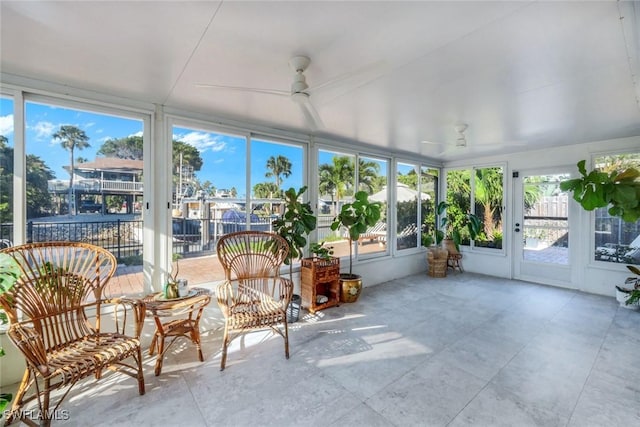 view of sunroom