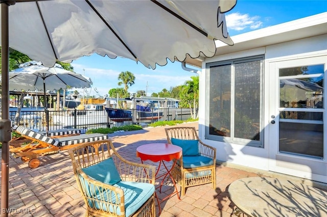 view of patio / terrace with fence
