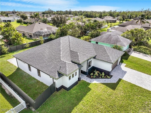 bird's eye view featuring a residential view