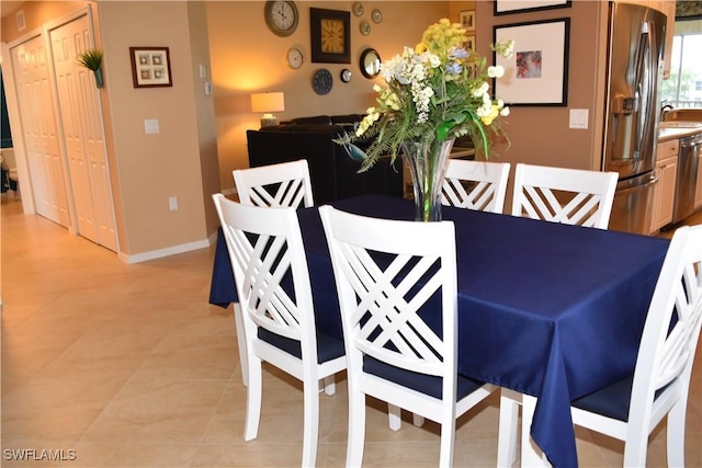 dining area with baseboards