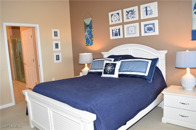 bedroom featuring carpet flooring