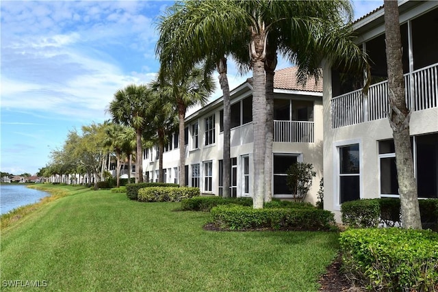 view of property featuring a water view