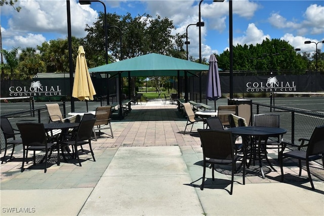 view of patio with fence