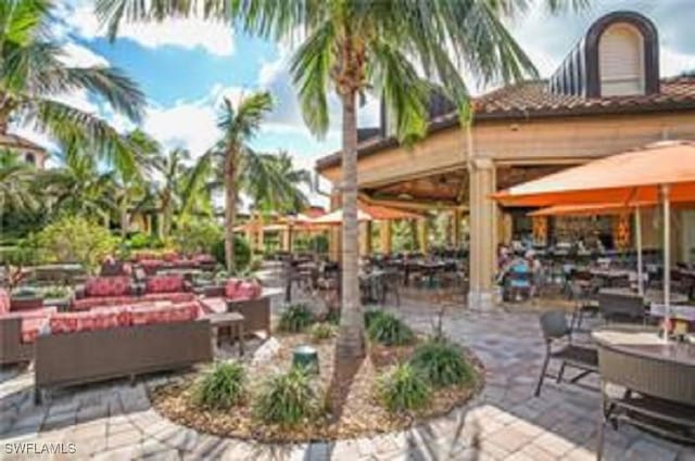 view of patio featuring outdoor lounge area