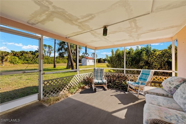 view of sunroom / solarium