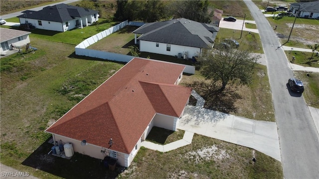 bird's eye view with a residential view