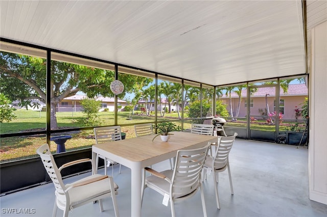 view of sunroom