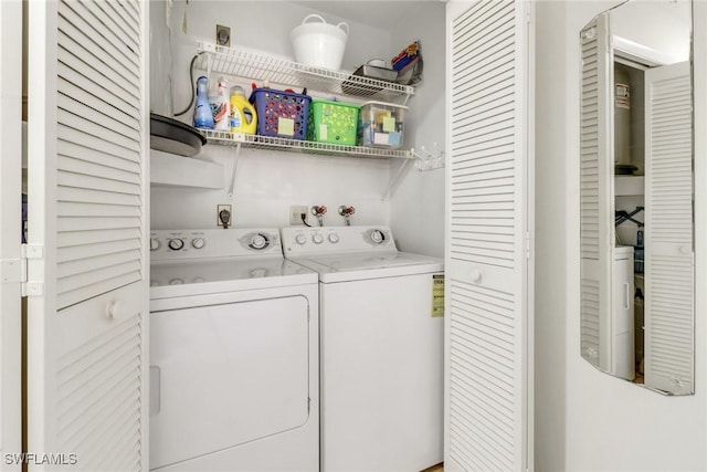 laundry room featuring laundry area and washer and dryer