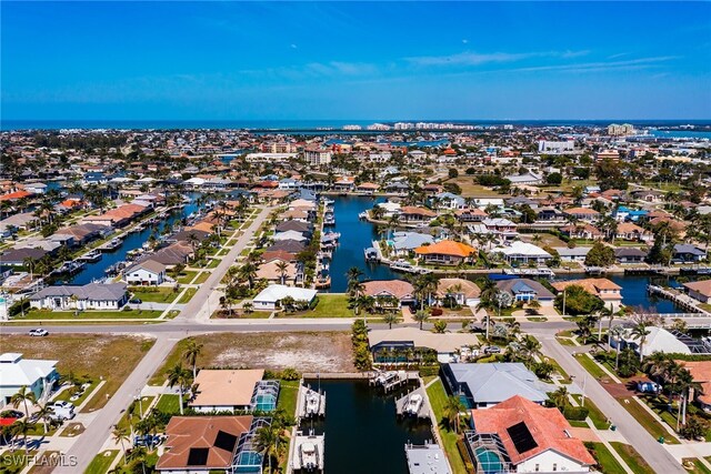1015 Goldenrod Ave, Marco Island, FL 34145 - bird's eye view with a residential view and a water view