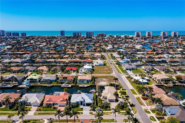 1015 Goldenrod Ave, Marco Island, FL 34145 - bird's eye view with a water view