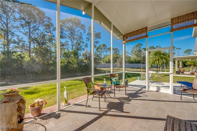 view of sunroom / solarium