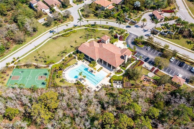 birds eye view of property